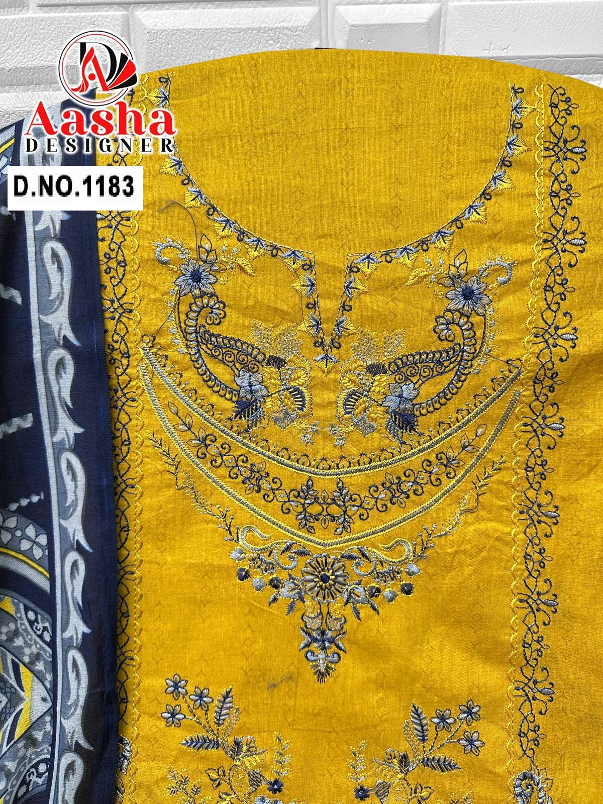 1183 Aasha Designer Pure Cotton Pakistani Patch Suits