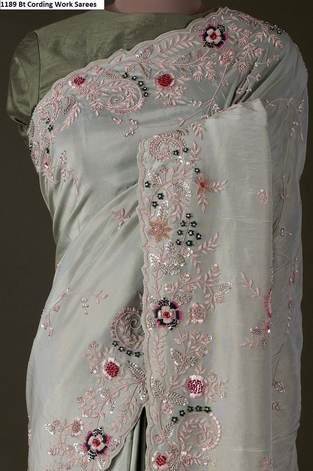 1189 Bt Cording Work Sarees