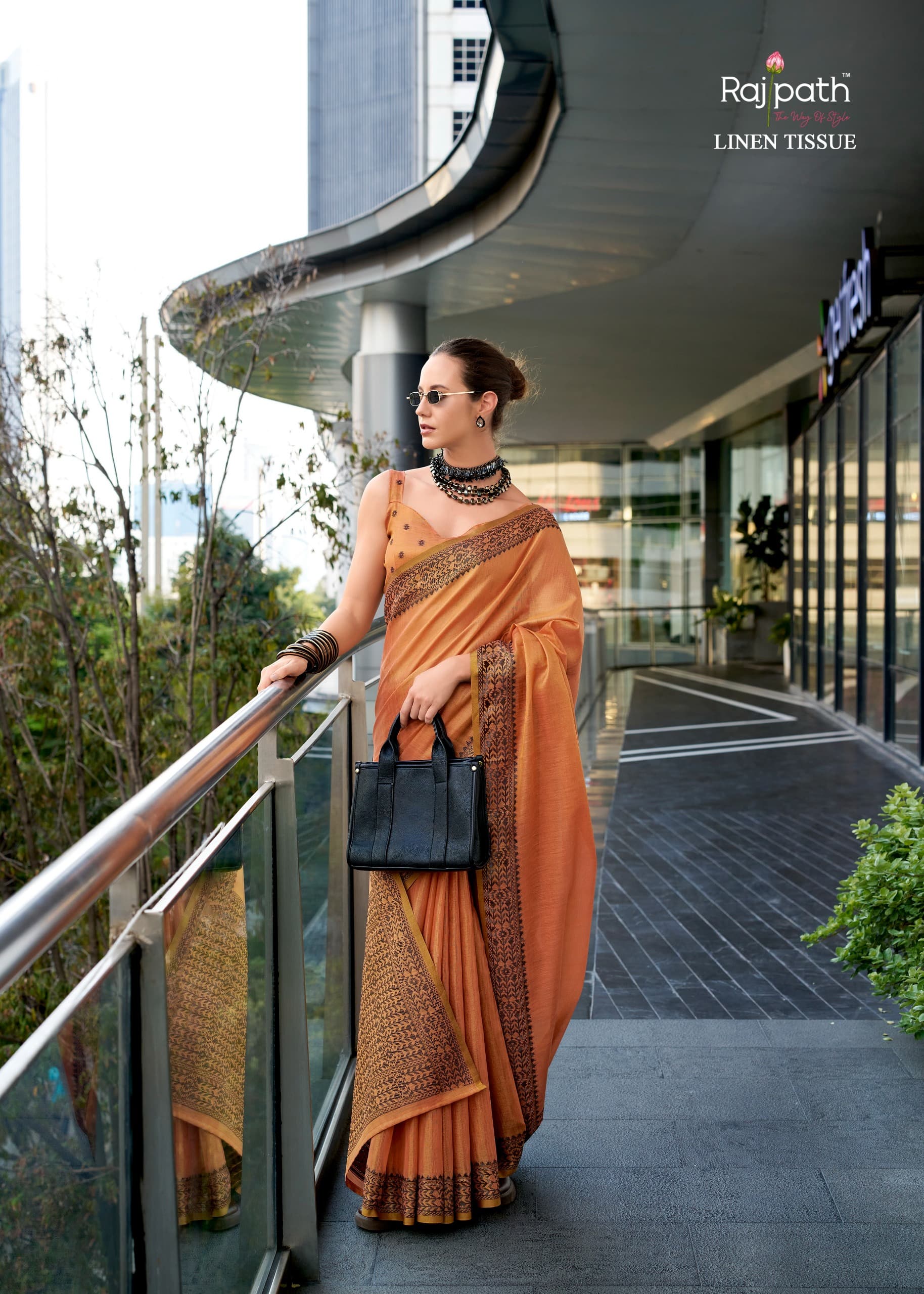 118 Blackberry Rajpath Linen Sarees