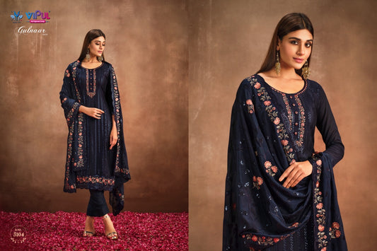 5104 Gulnaar Vol 4 Vipul Unstitched Suits
