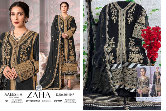 10119-F Zaha Pakistani Salwar Suits