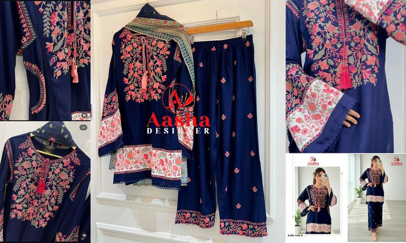 1192-A Aasha Designer Pure Rayon Pakistani Salwar Suits