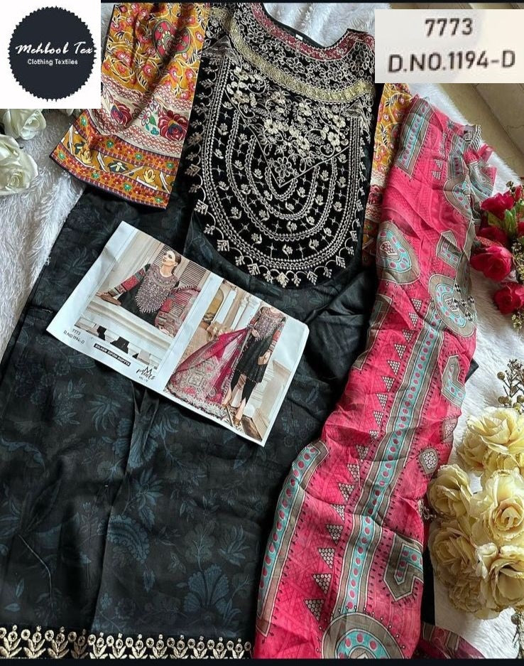 1194-D Mehboob Tex Embroidery Pakistani Patch Suits