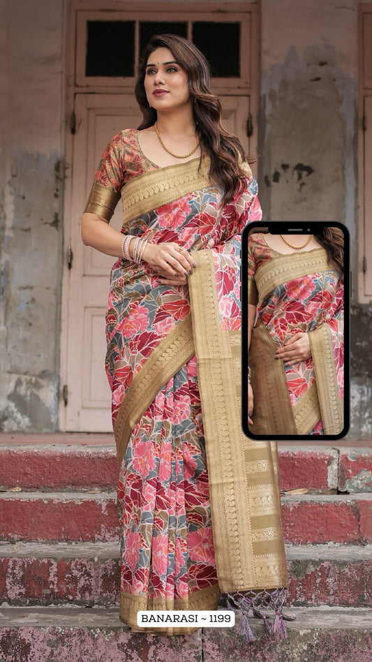 1199 Nx Almaari Banarasi Silk Sarees