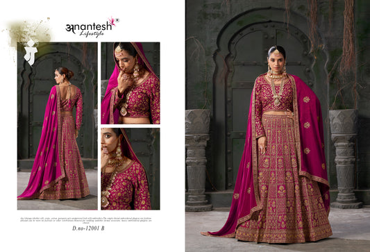 12001B Nikaah The Wedding Vibes Vol 1 Anantesh Coding Work Readymade Lehenga Choli