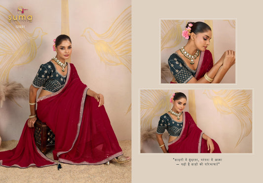 12001 Jiya Suma Designer Georgette Sarees