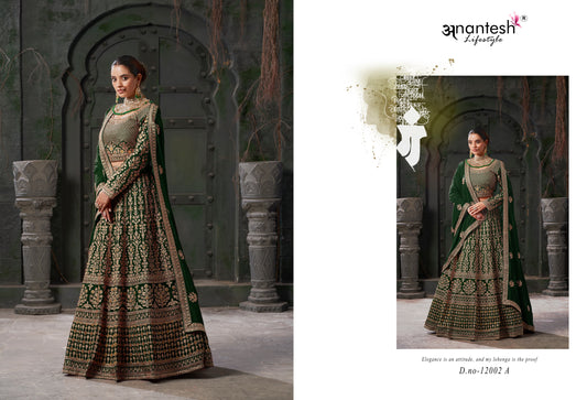 12002A Nikaah The Wedding Vibes Vol 1 Anantesh Coding Work Readymade Lehenga Choli