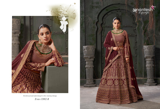 12002B Nikaah The Wedding Vibes Vol 1 Anantesh Coding Work Readymade Lehenga Choli