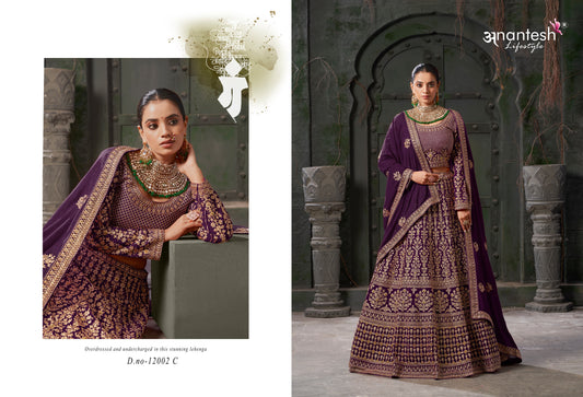 12002C Nikaah The Wedding Vibes Vol 1 Anantesh Coding Work Readymade Lehenga Choli