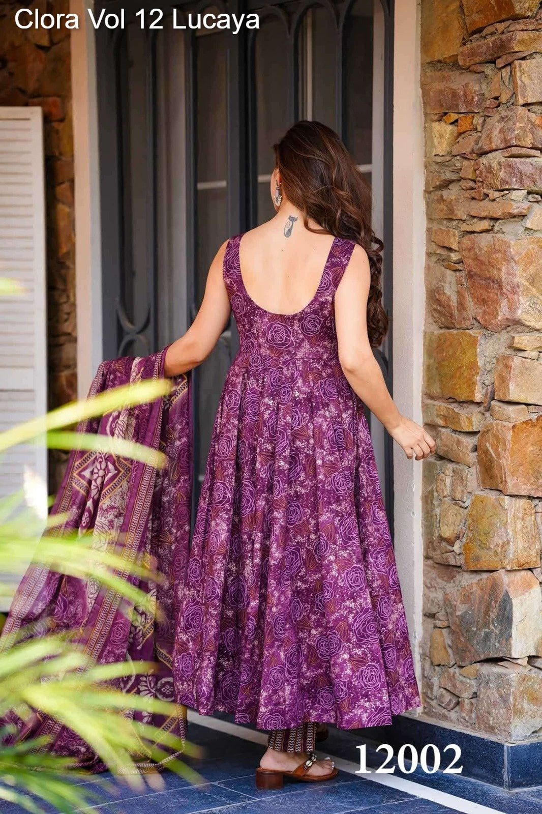 12002 Clora Vol 12 Lucaya Muslin Readymade Suits