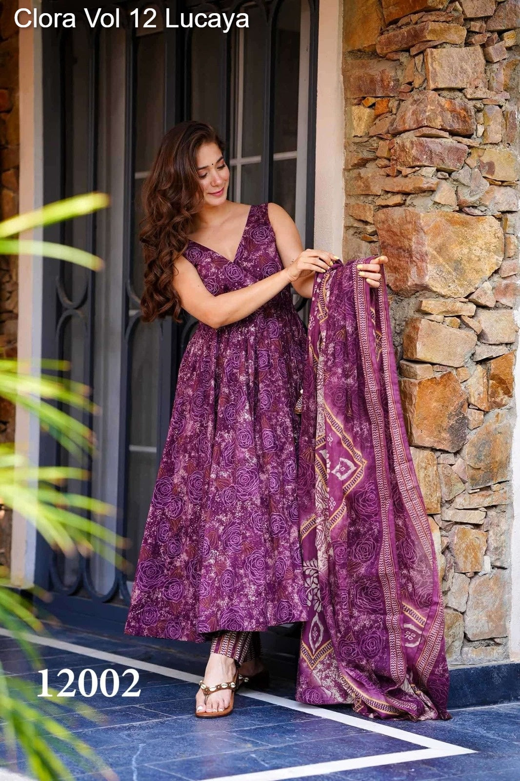 12002 Clora Vol 12 Lucaya Muslin Readymade Suits