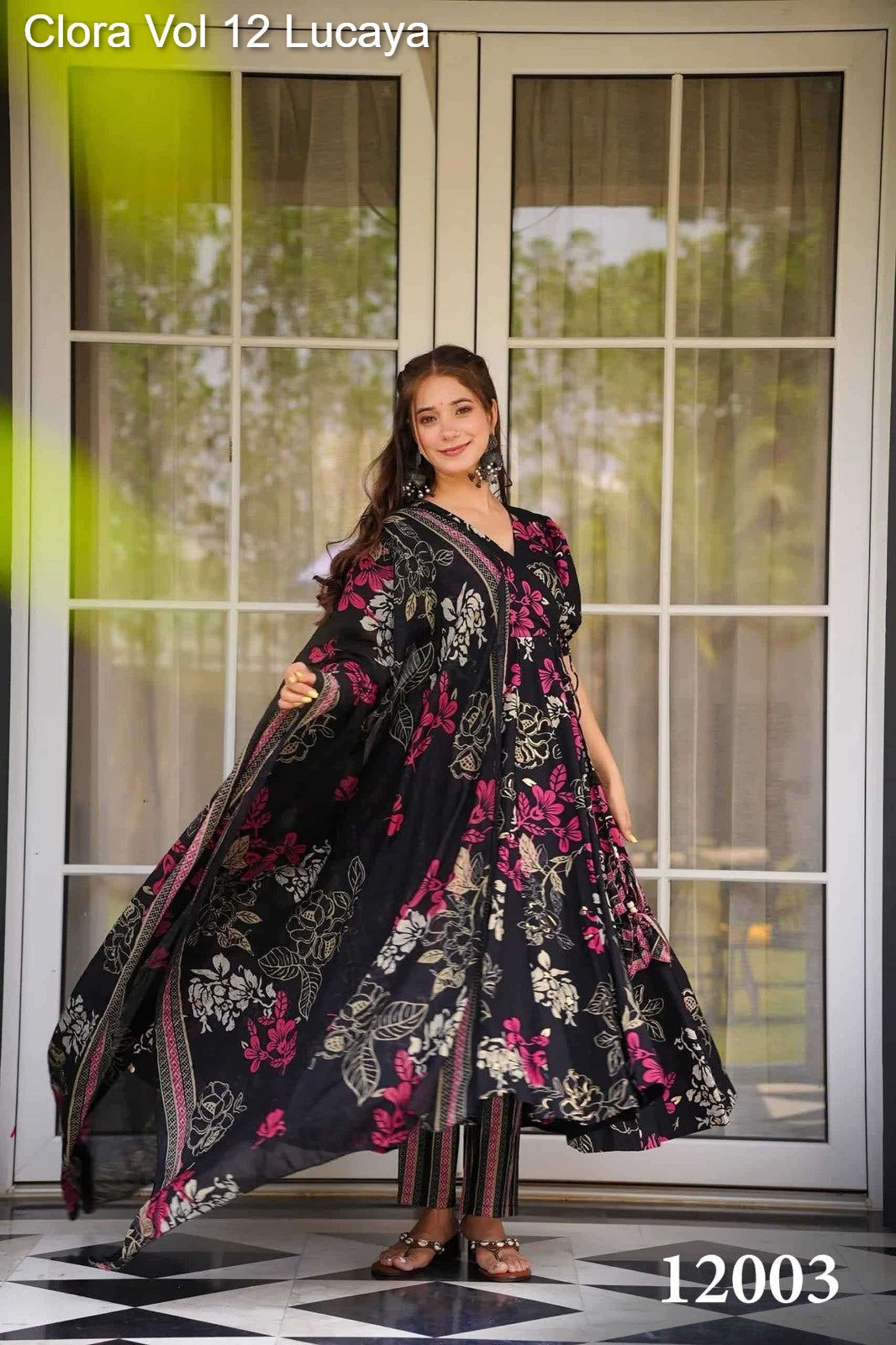 12003 Clora Vol 12 Lucaya Muslin Readymade Suits