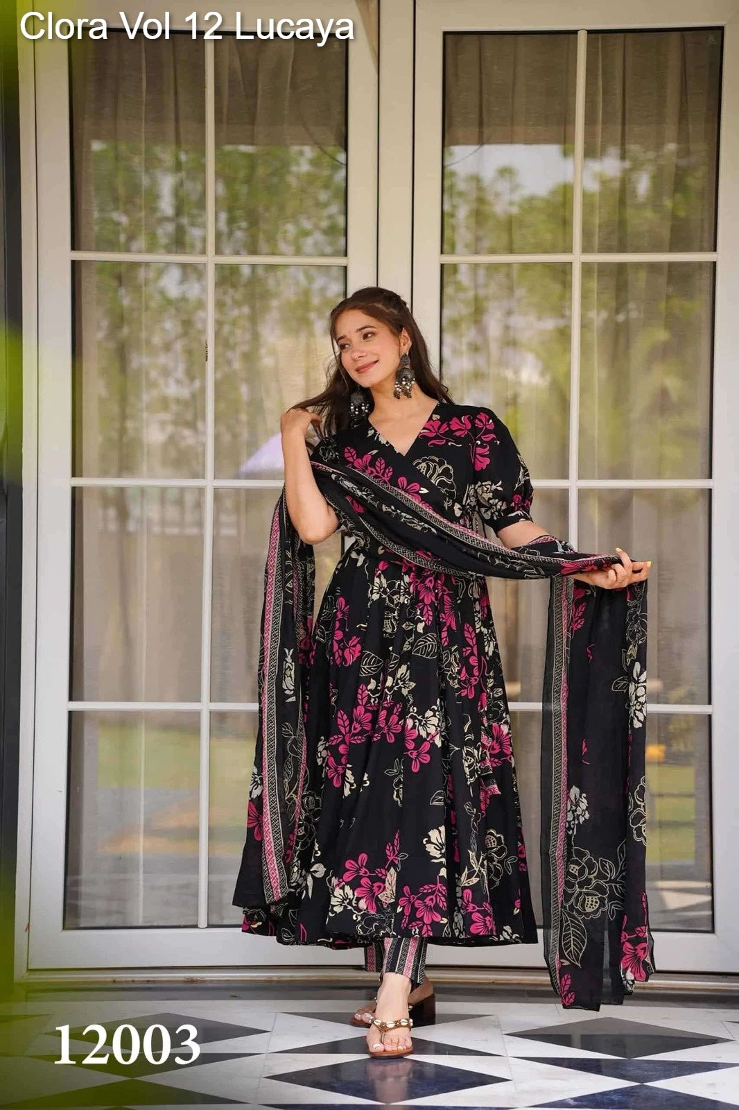 12003 Clora Vol 12 Lucaya Muslin Readymade Suits