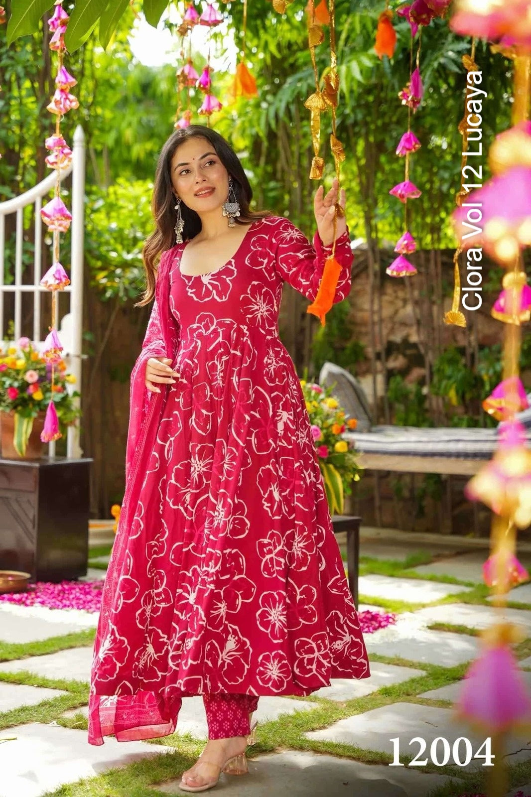 12004 Clora Vol 12 Lucaya Muslin Readymade Suits