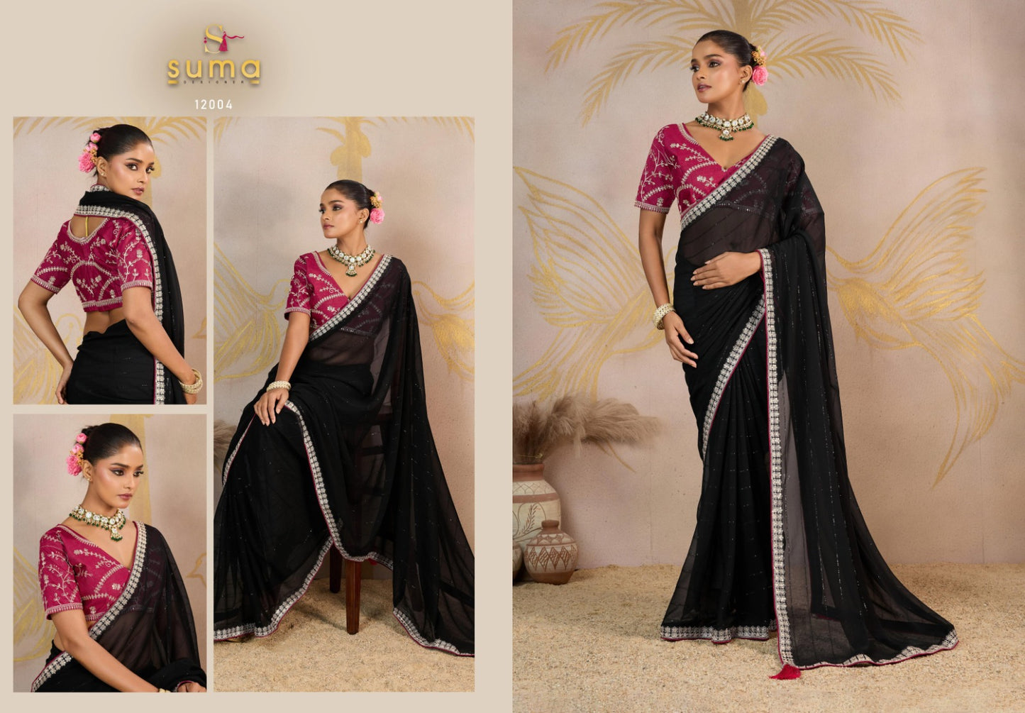 12004 Jiya Suma Designer Georgette Sarees