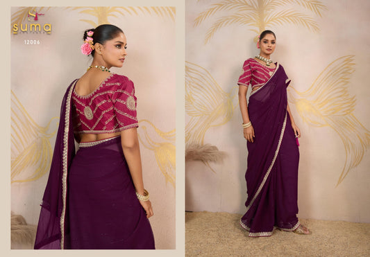 12006 Jiya Suma Designer Georgette Sarees