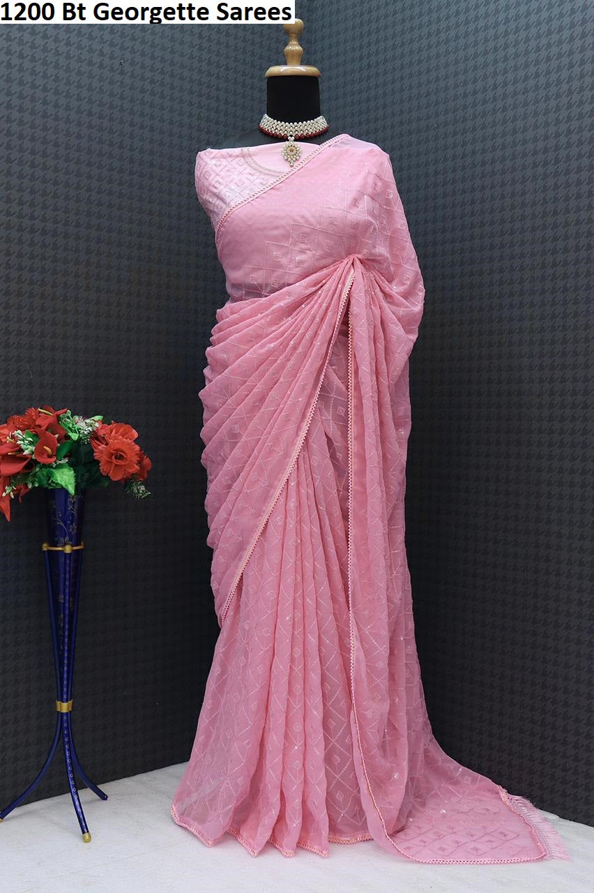 1200 Bt Georgette Sarees