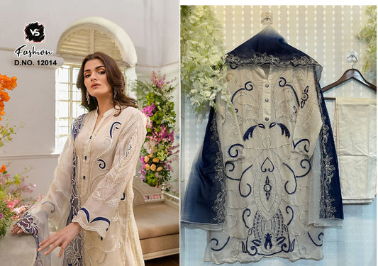 12014 Cream Vs Fashion Pakistani Readymade Suits