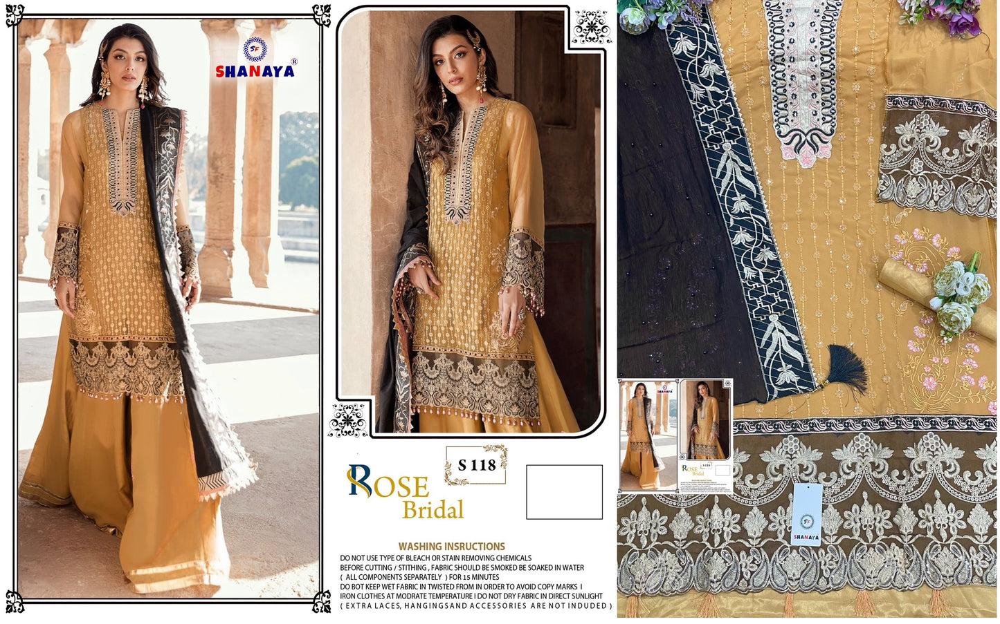 S-118 Rose Bridel Shanaya Fashion Pakistani Salwar Suits