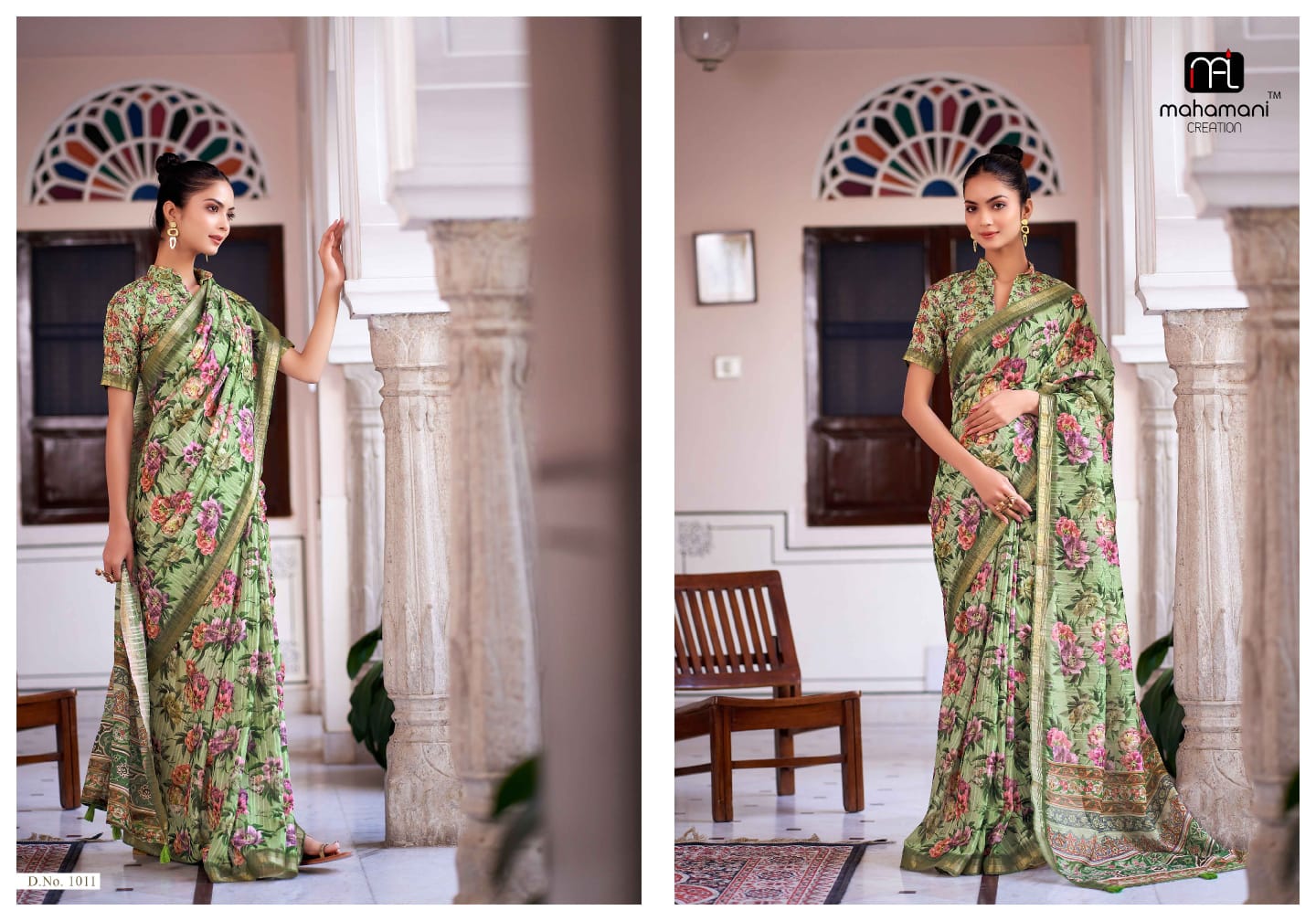 1011 Ruby Mahamani Creation Sarees