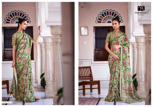 1011 Ruby Mahamani Creation Sarees