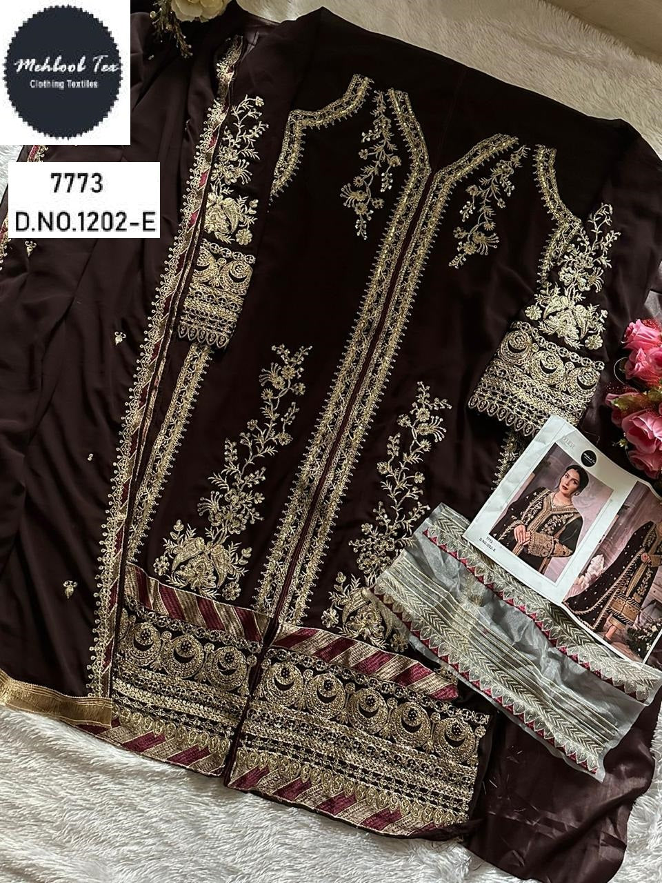 1202-E Mehboob Tex Georgette Pakistani Salwar Suits