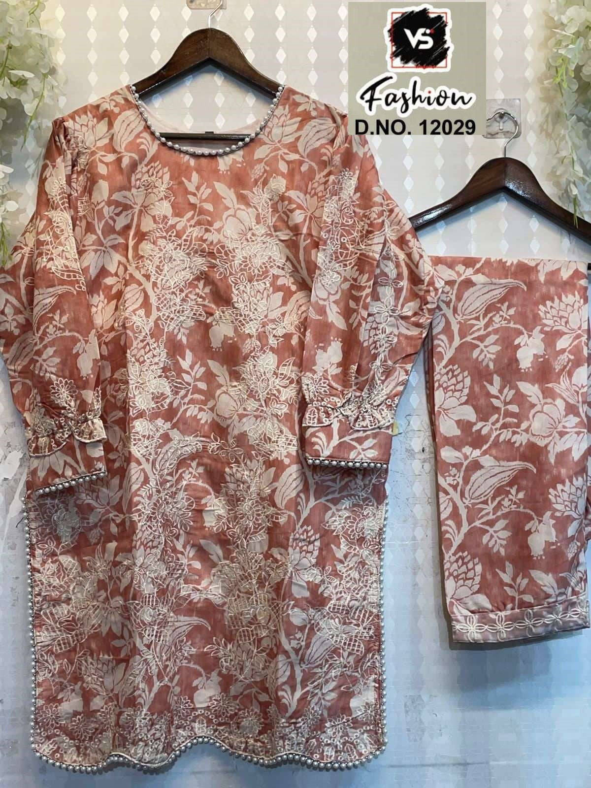 12029 Vs Fashion Embroidery Co Ord Set