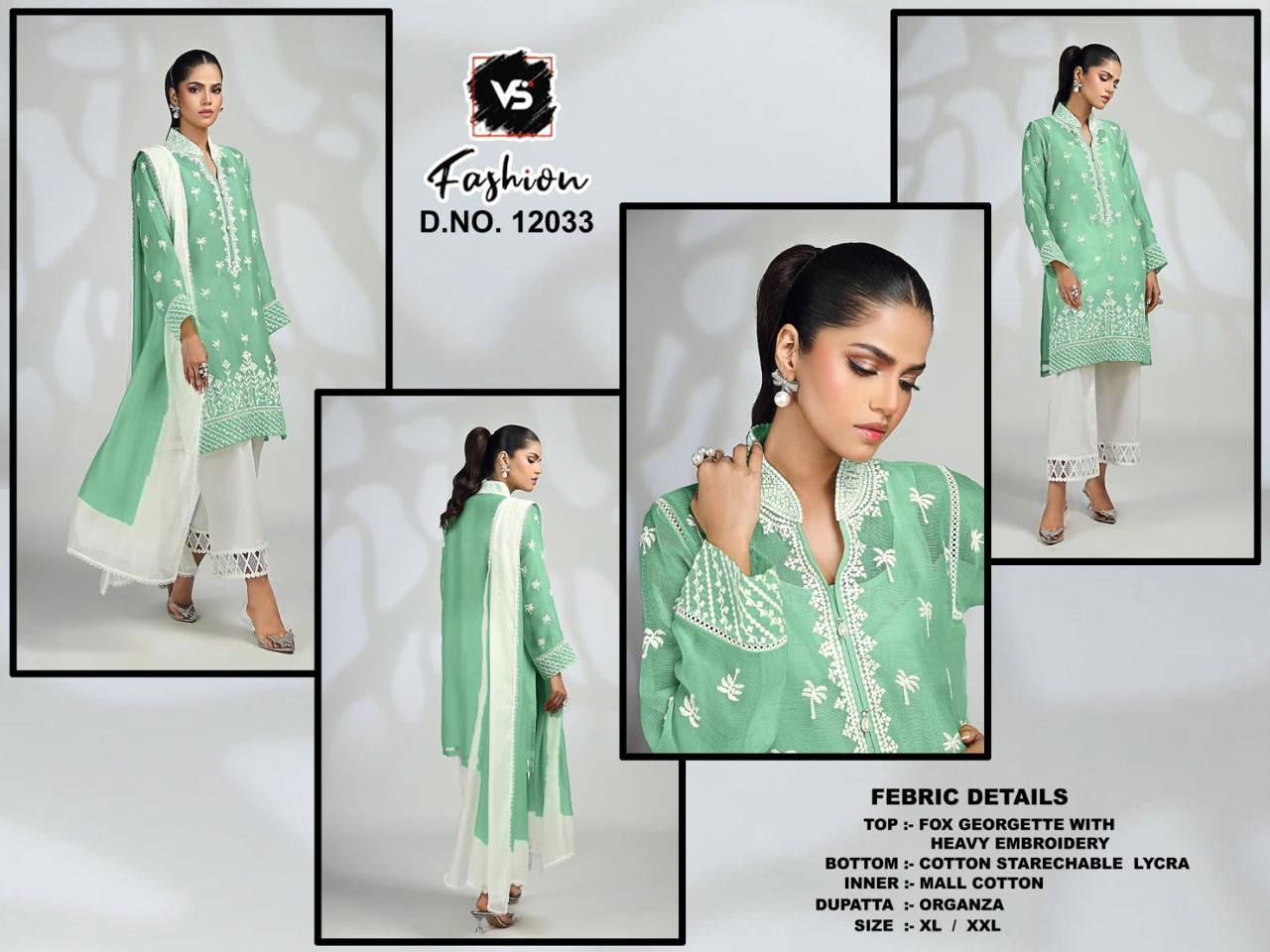 12033 Pista Vs Fashion Neck Pattern Pakistani Readymade Suits