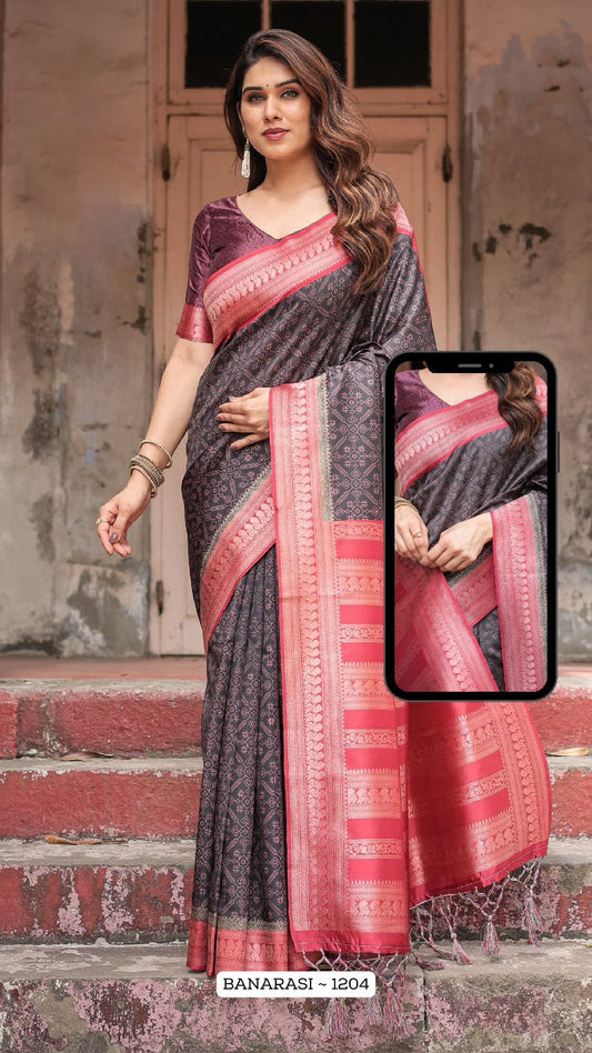 1204 Nx Almaari Banarasi Silk Sarees