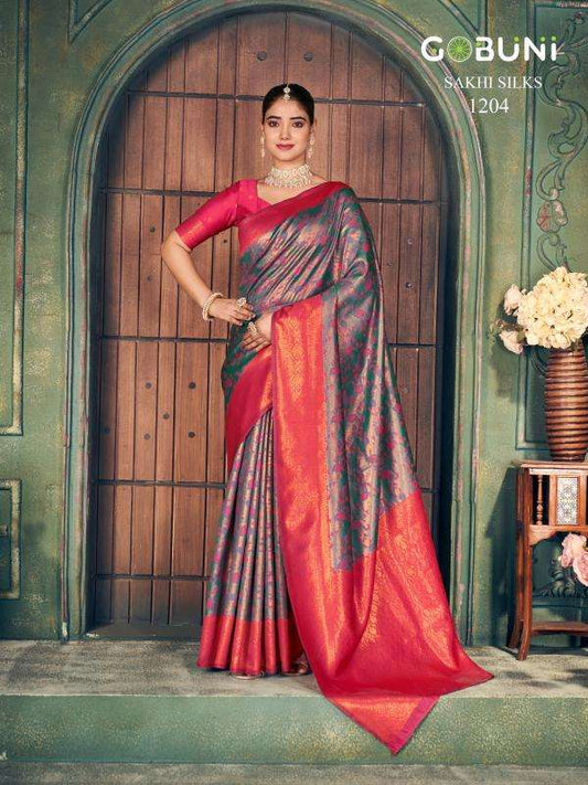 1204 Sakhi Gobuni Silk Sarees