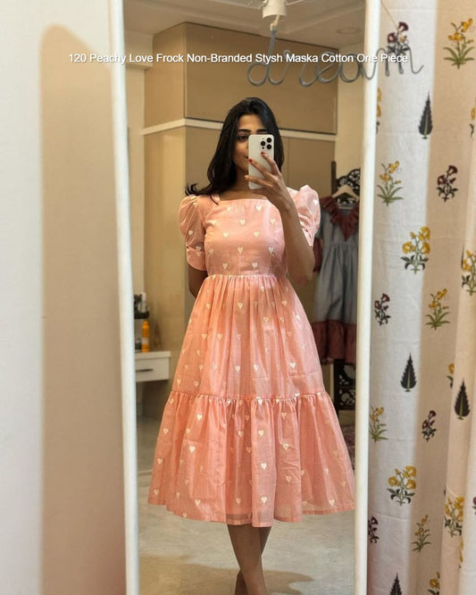 120 Peachy Love Frock Non-Branded Stysh Maska Cotton One Piece