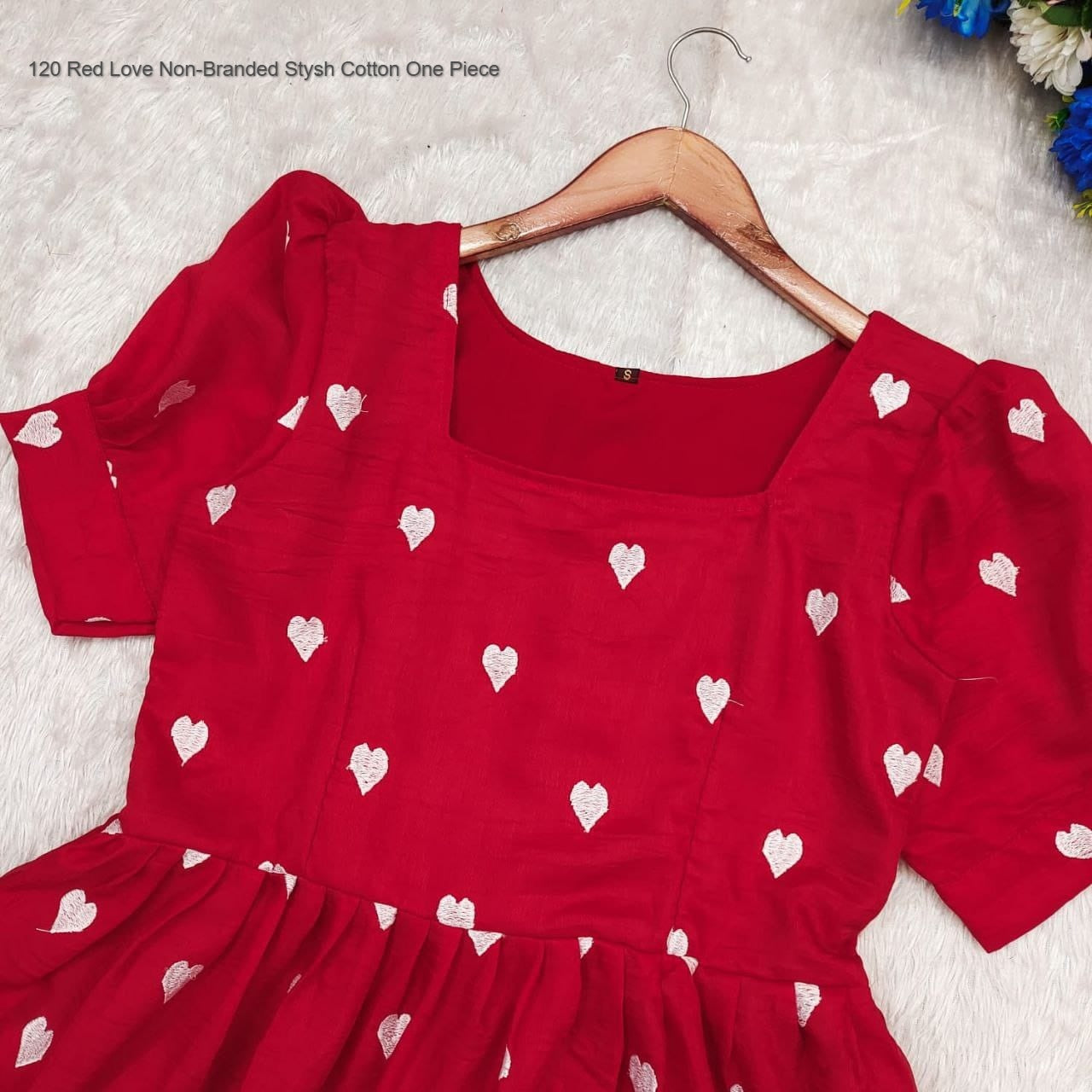 120 Red Love Non-Branded Stysh Cotton One Piece