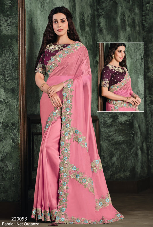 22005-B Shaira Mahotsav Sarees