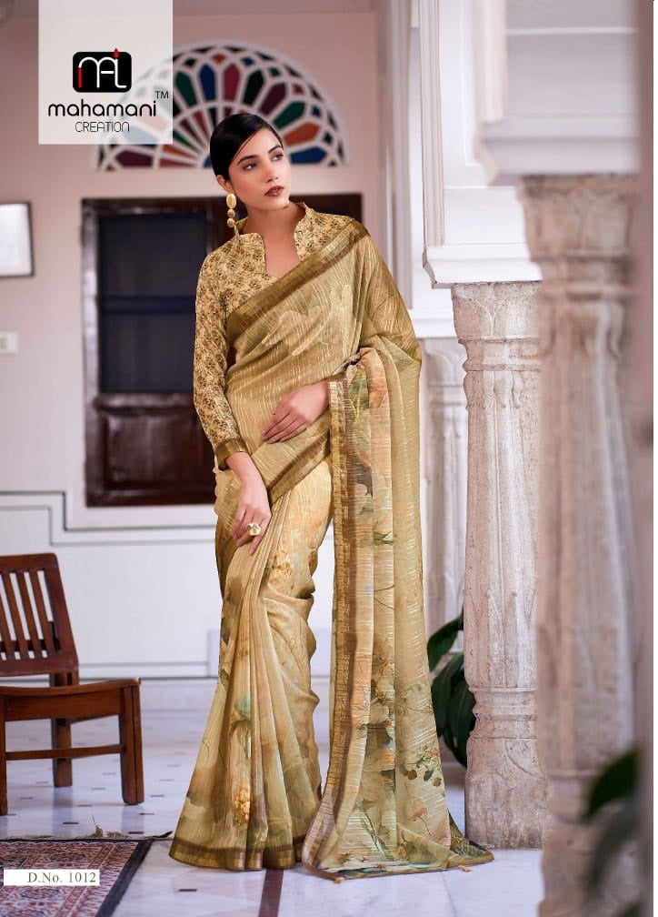 1012 Ruby Mahamani Creation Sarees