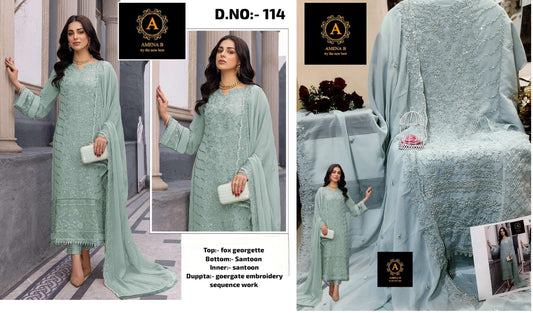 114 Amena B Pakistani Salwar Suits