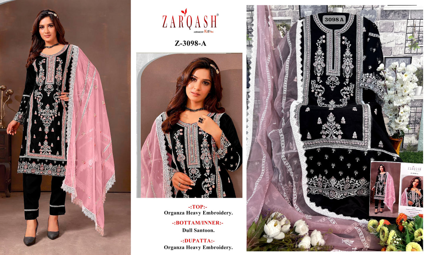 3098A Zarqash Pakistani Salwar Suits