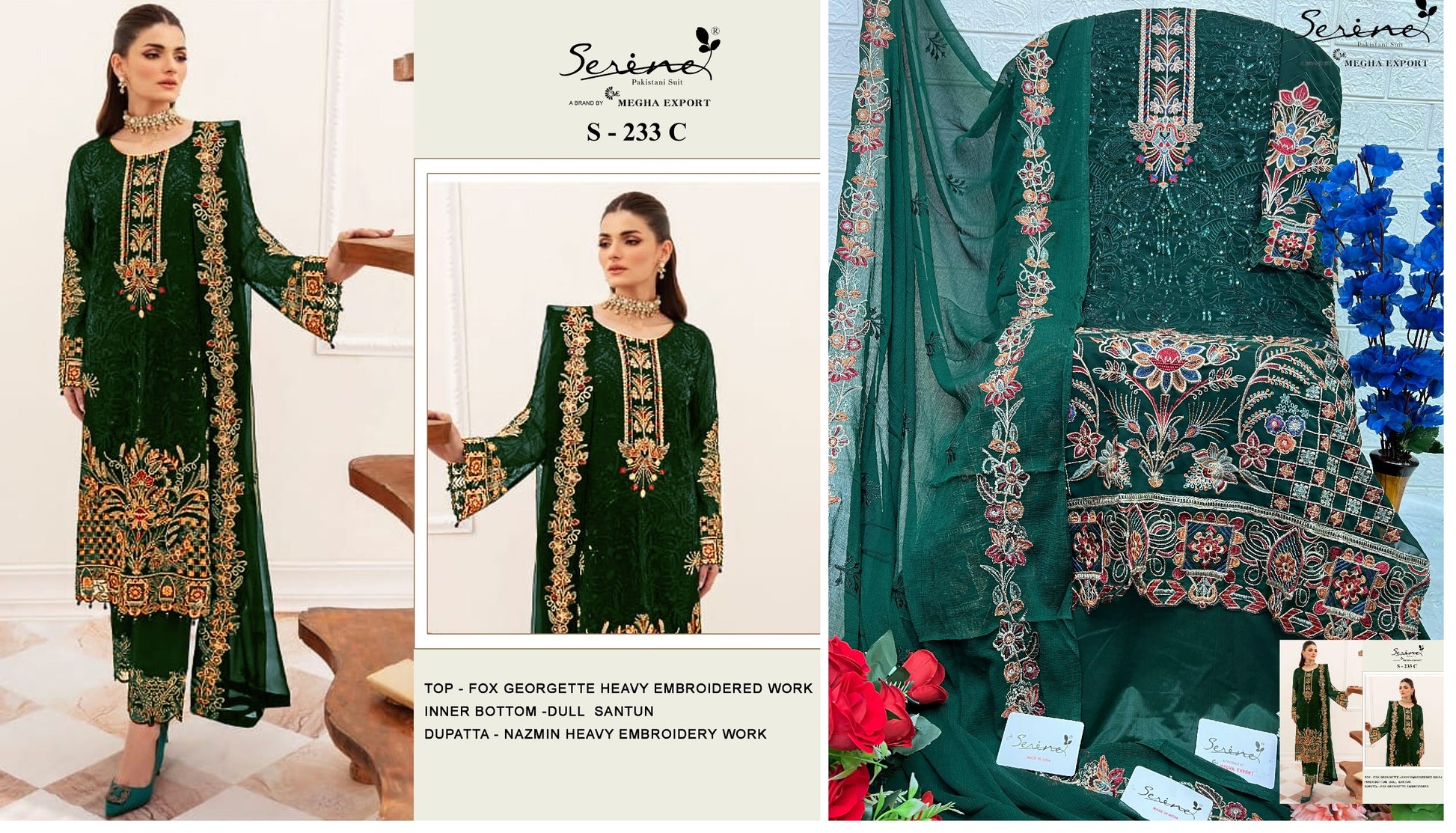 233C Serine Pakistani Salwar Suits