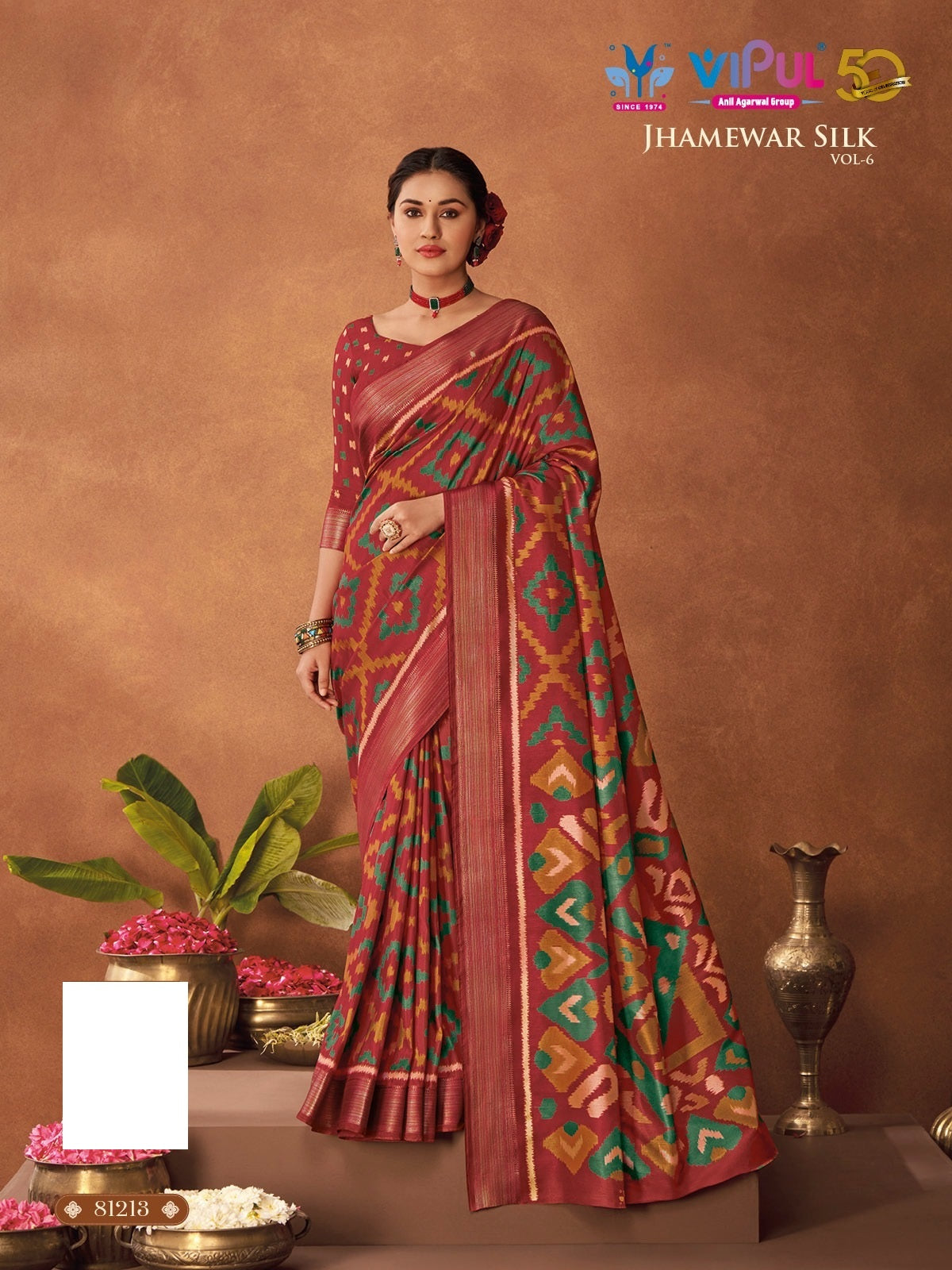 81213 Jhamewar Vol 6 Vipul Sarees