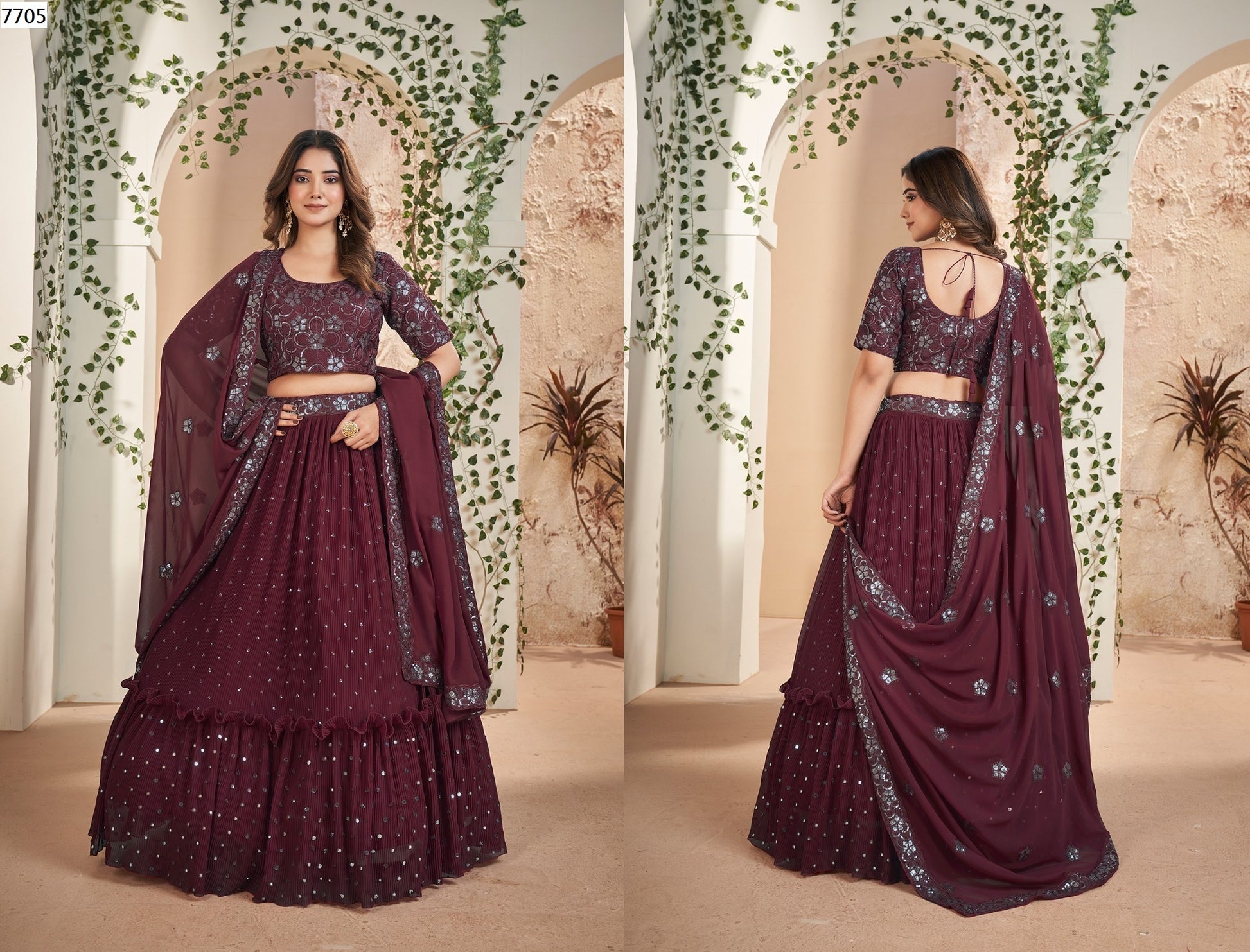 7705 Gulkanya Vol 5 Aahvan Designs Lehenga Choli