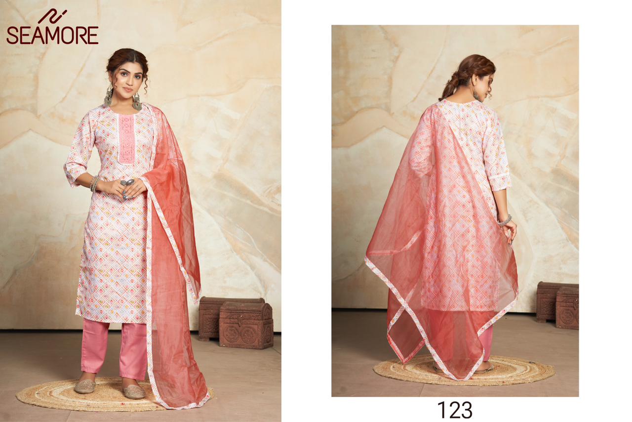 123 Aishwarya Seamore Readymade Suits