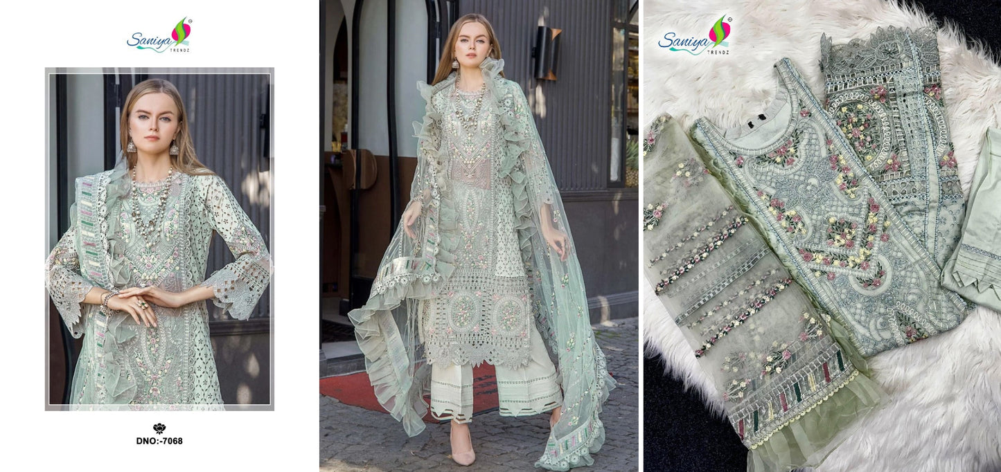 7068 Chikankari Vol 2 Saniya Trendz Pakistani Salwar Suits