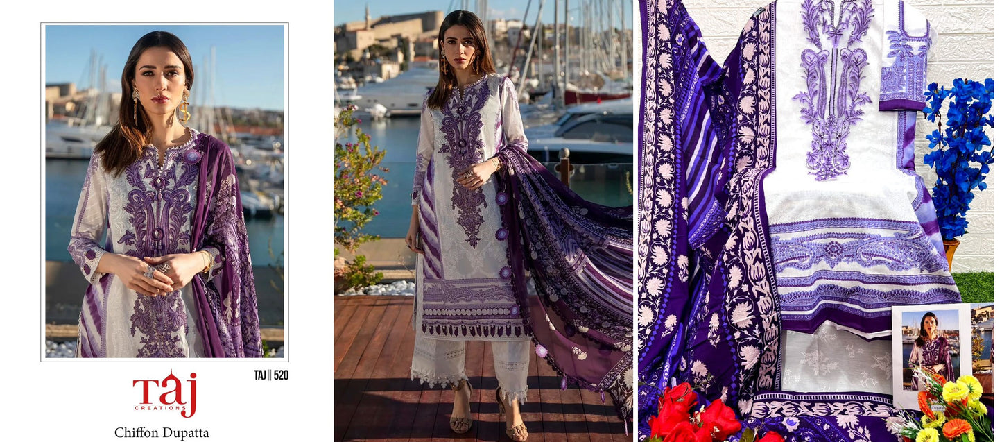 520 Taj Creations Pakistani Salwar Suits