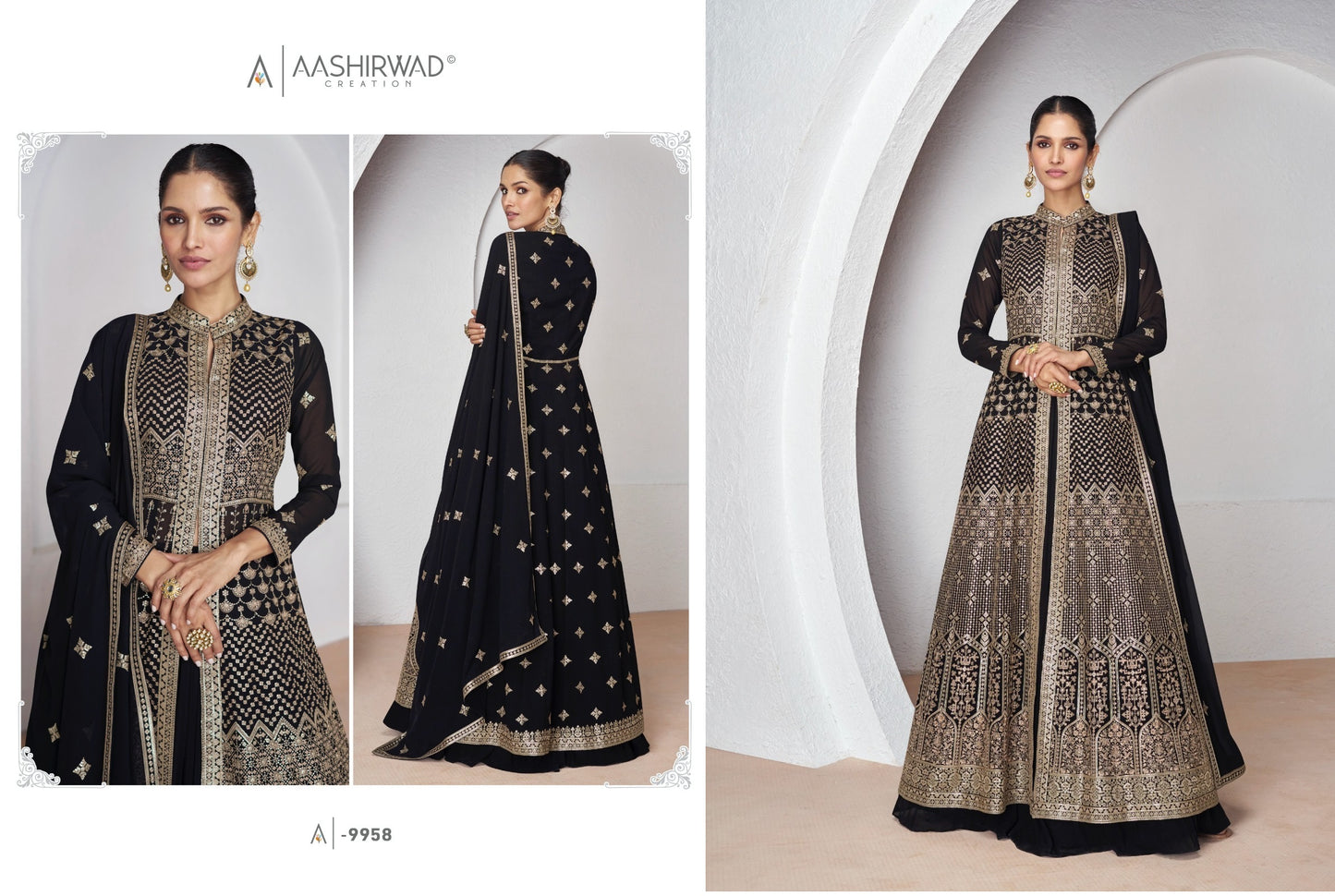 9958 Aakruti Aashirwad Creation Readymade Suits