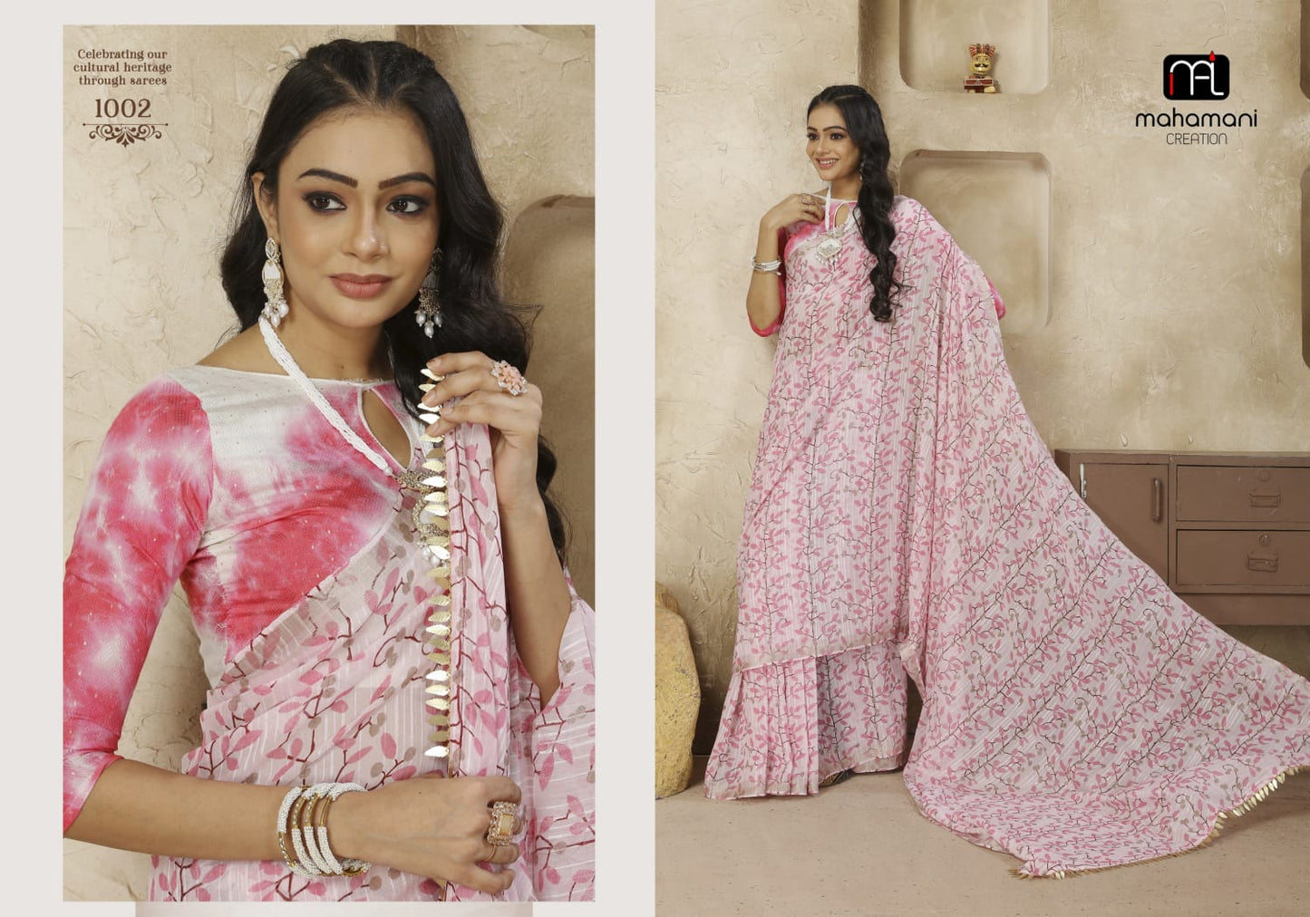 1002 Romaniya Mahamani Creation Sarees
