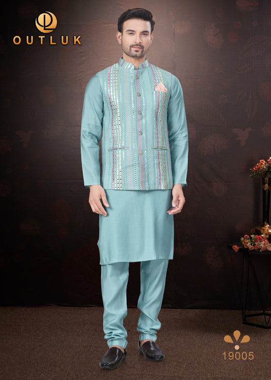 19005 Wedding Collection Vol 19 Outluk Mens Kurta Pyjama