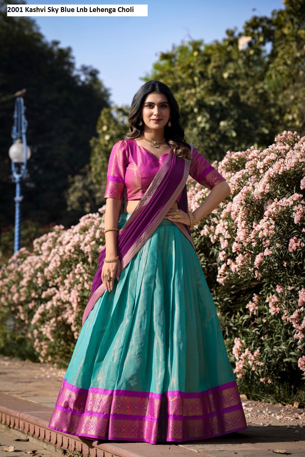 2001 Kashvi Sky Blue Lnb Lehenga Choli