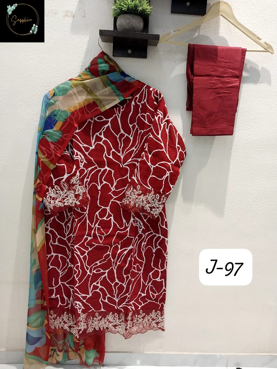 Jazmin Vol 97 Red Sapphire Pakistani Readymade Suits