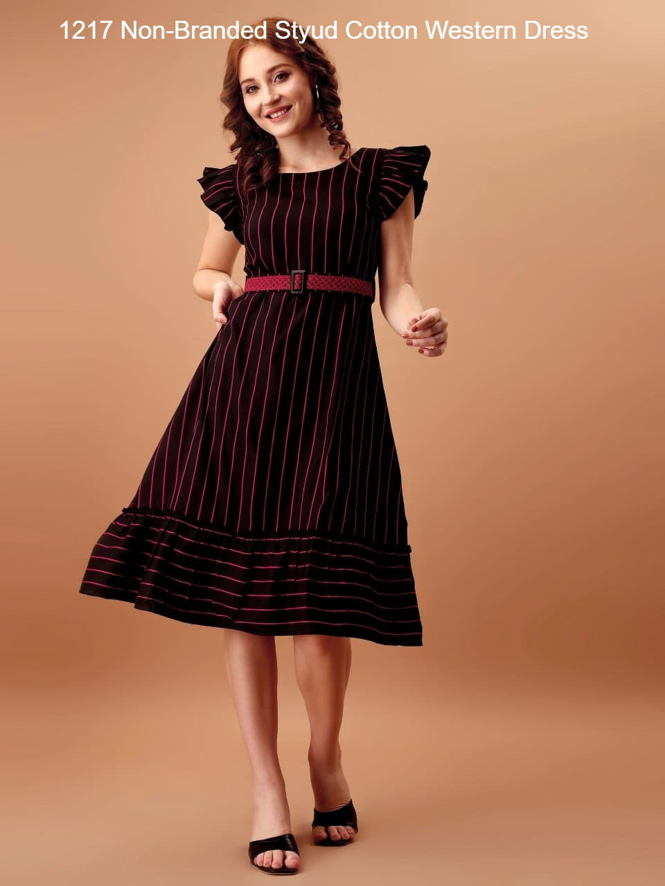 1217 Non-Branded Styud Cotton Western Dress