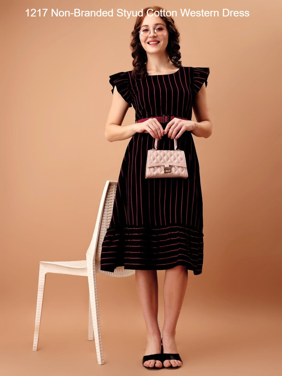1217 Non-Branded Styud Cotton Western Dress