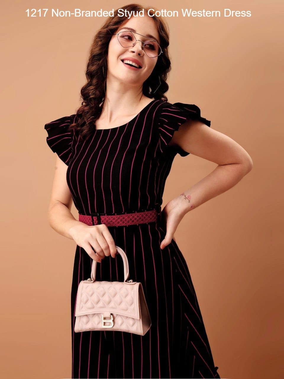 1217 Non-Branded Styud Cotton Western Dress